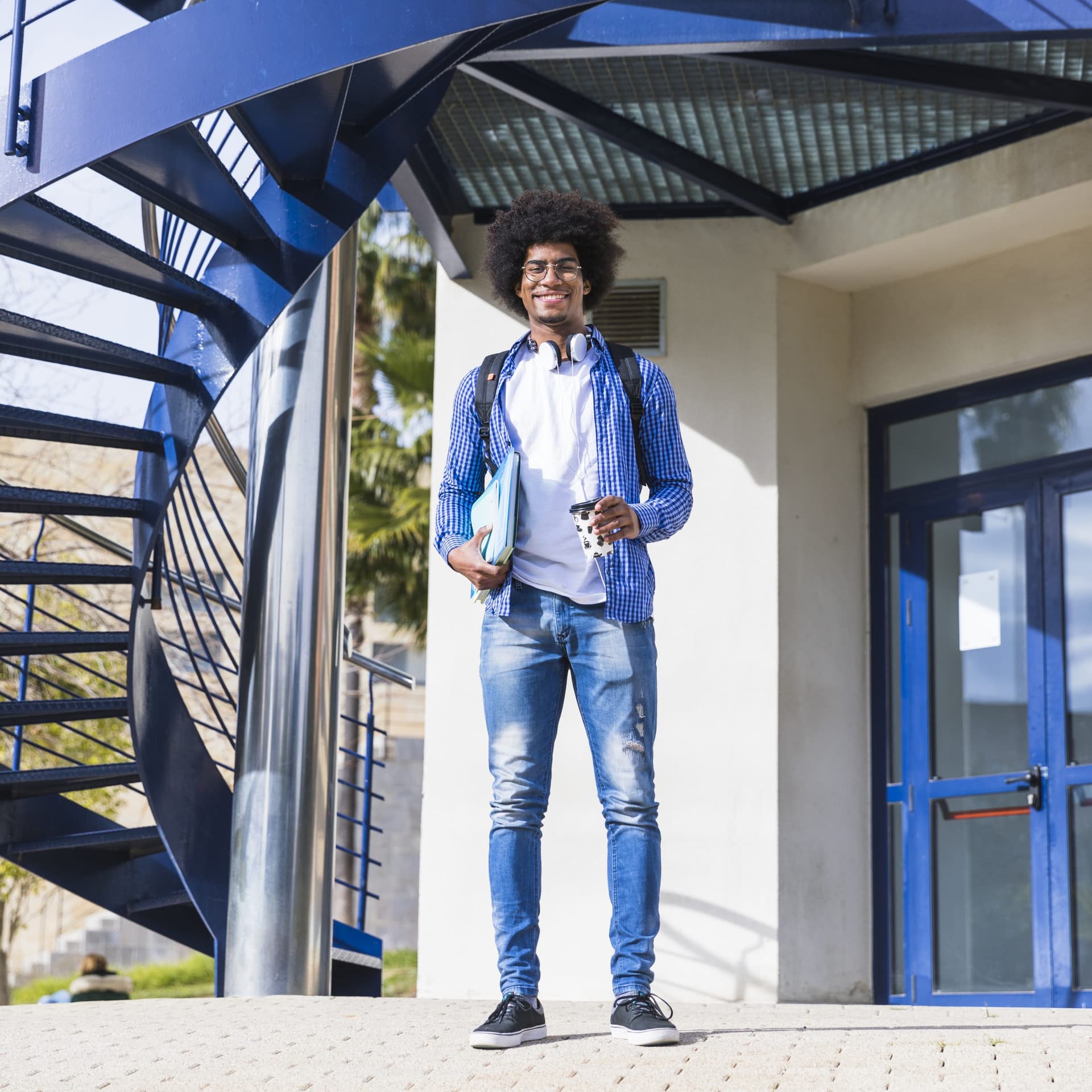 Étudiant de l’ESP Bénin sur le campus