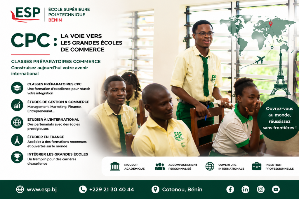 Étudiants en classes préparatoires à l'ESP d'Abomey-Calavi, Bénin