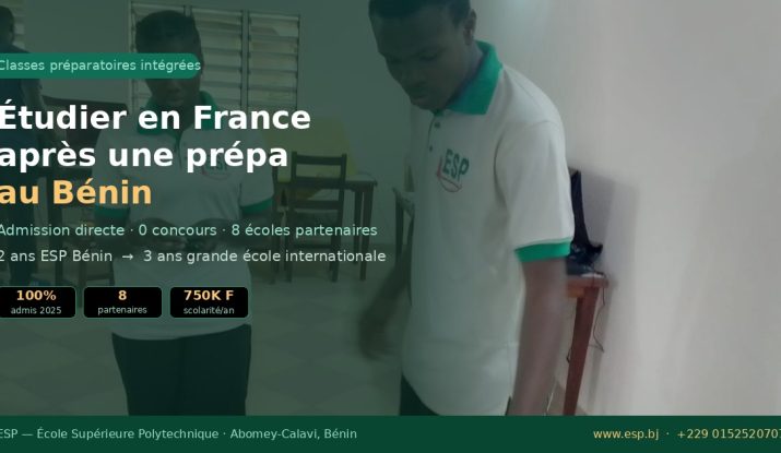 Étudiants en classes préparatoires à l'ESP d'Abomey-Calavi Bénin