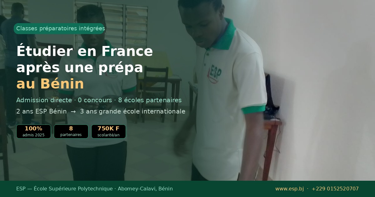 Étudiants en classes préparatoires à l'ESP d'Abomey-Calavi Bénin